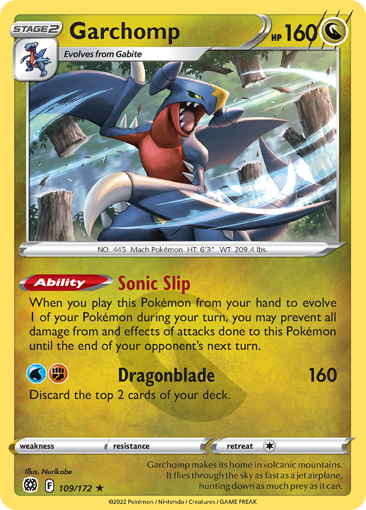Garchomp 109/172 Brilliant Stars Pokemon Holo Rare NM