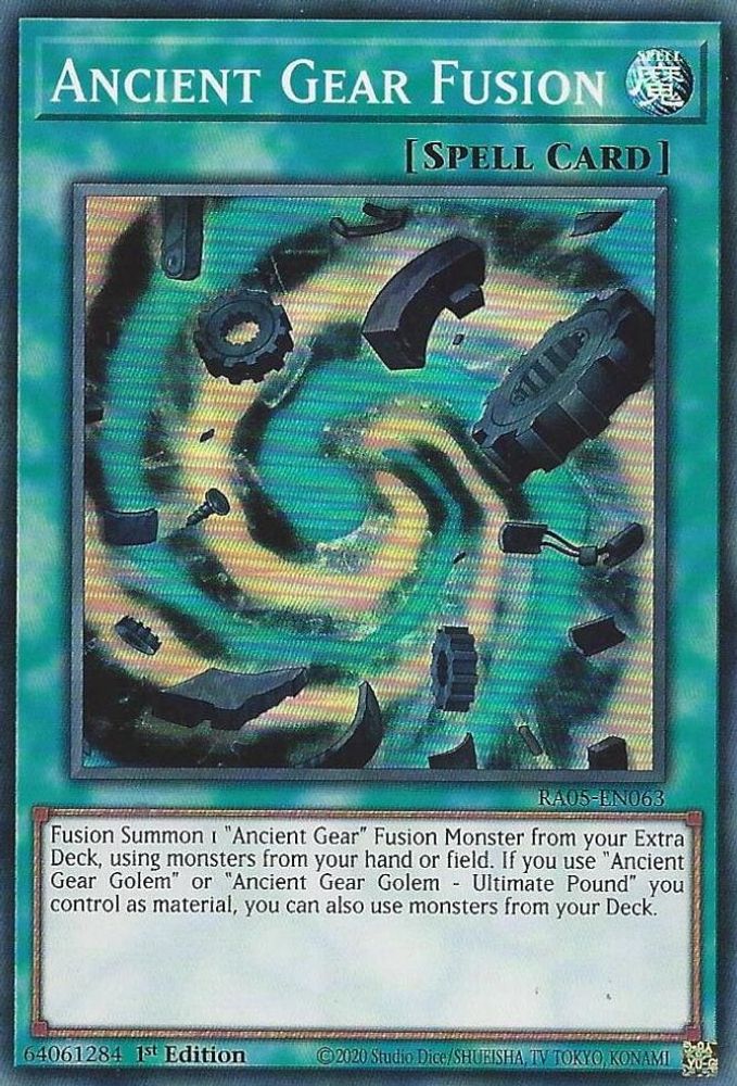 Ancient Gear Fusion RA05-EN063 Rarity Collection 5 Yu-Gi-Oh 1st Edition NM