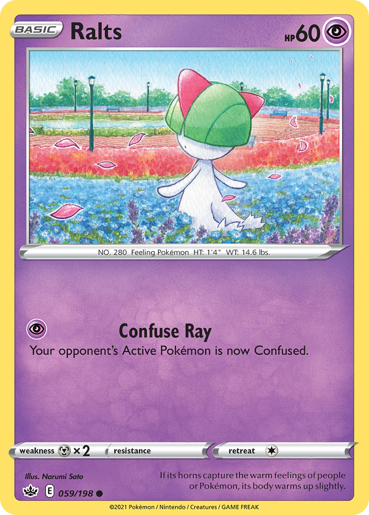 Ralts 059/198 Chilling Reign Pokemon Reverse Holo Common NM