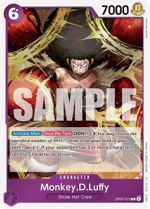 Monkey.D.Luffy (073) OP07-073 500 Years in the Future One Piece Foil Rare