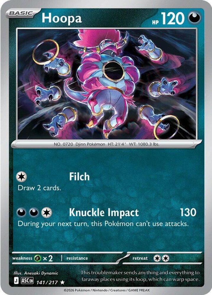 Hoopa 141/217 Ascended Heroes Pokemon Holo Rare NM