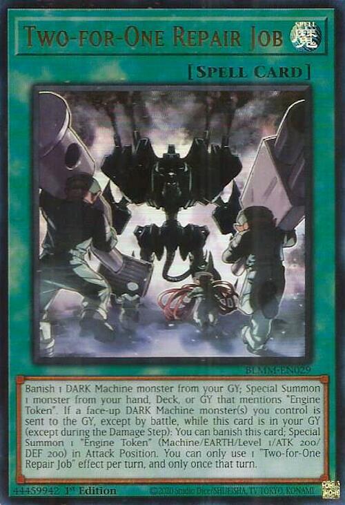 Two-for-One Repair Job BLMM-EN029 Battles of Legend: Monster Mayhem Yu-Gi-Oh 1st Edition NM