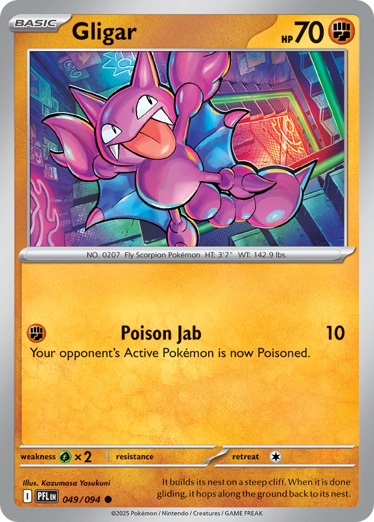 Gligar 049/094 Phantasmal Flames Pokemon Reverse Holo