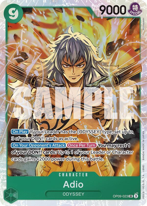 Adio OP09-023 Emperors in the New World One Piece Foil Super Rare