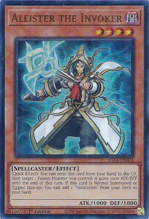 Aleister the Invoker (Alternate Art) (UR) RA04-EN024 Quarter Century Stampede Yu-Gi-Oh 1st Edition NM