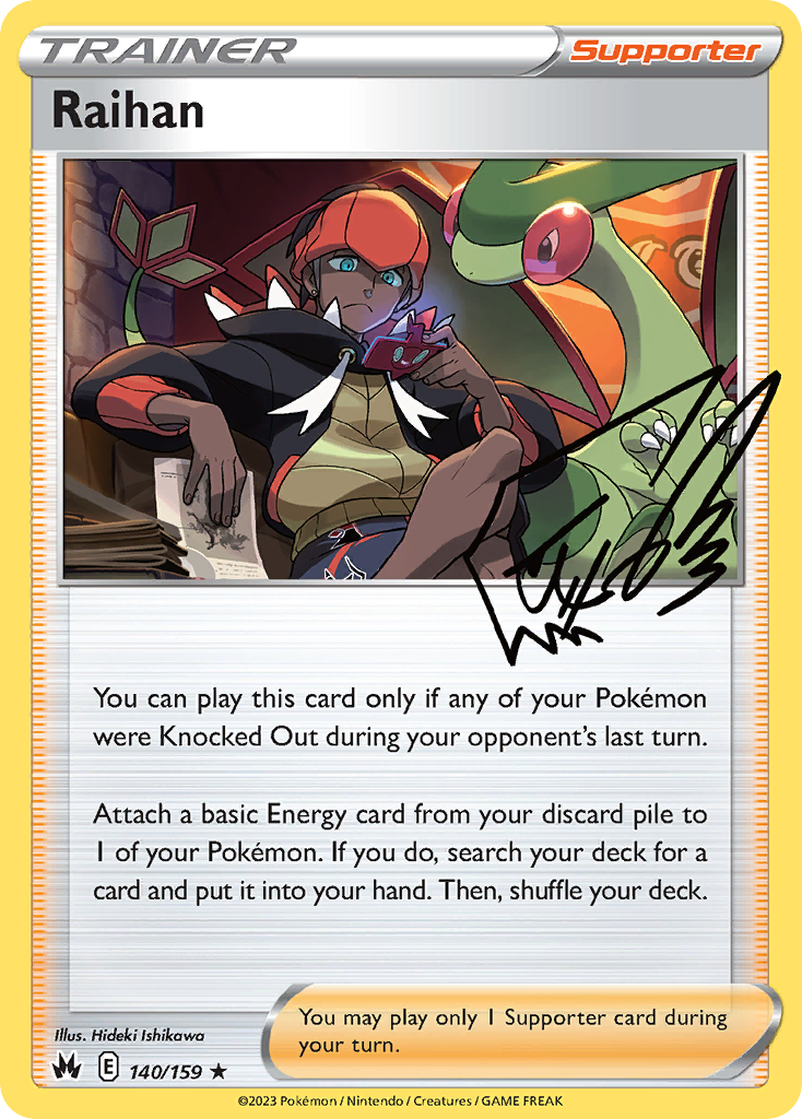 Raihan 140/159 Crown Zenith Pokemon Holo Rare NM