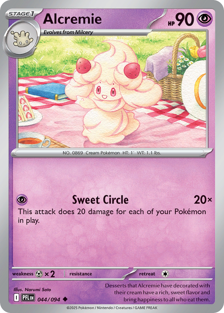 Alcremie 044/094 Phantasmal Flames Pokemon Reverse Holo