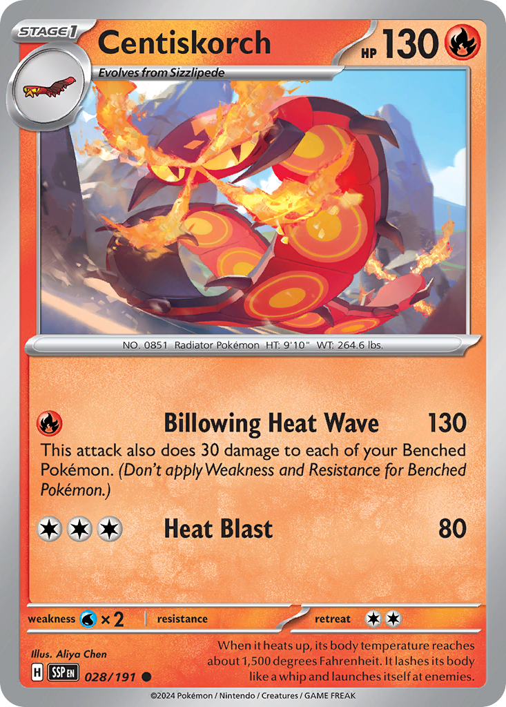 Centiskorch 028/191 Surging Sparks Pokemon Reverse Holo