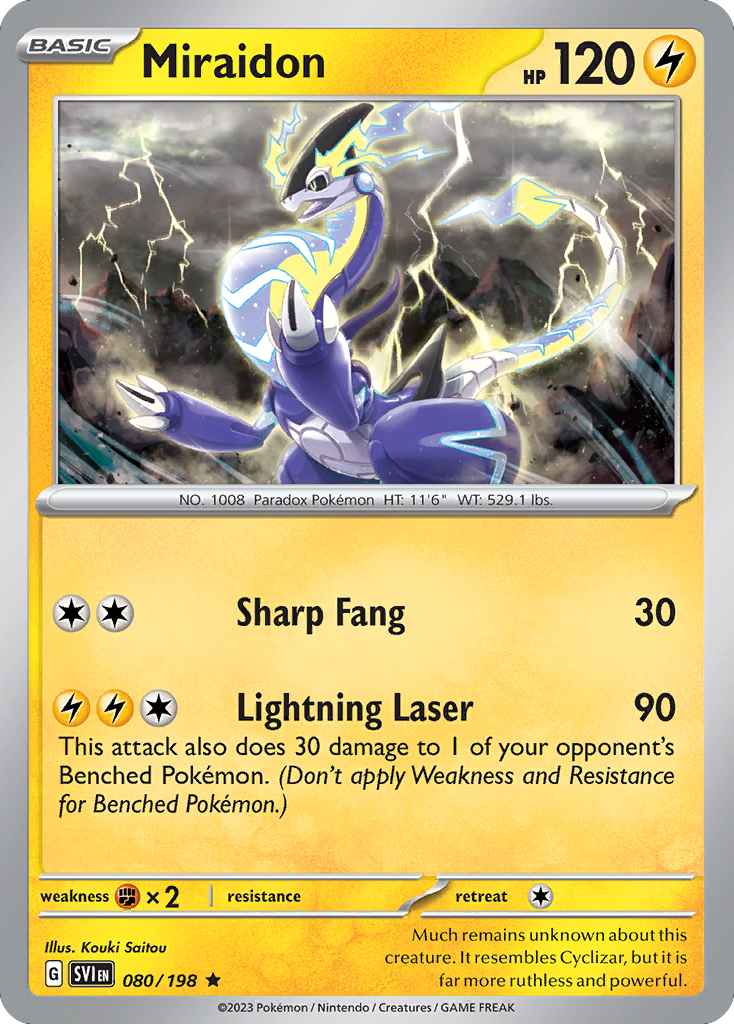 Miraidon 080/198 Scarlet & Violet Pokemon Holo