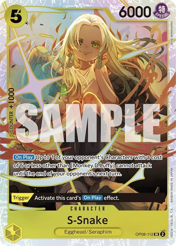 S-Snake OP08-112 Two Legends One Piece Foil Super Rare