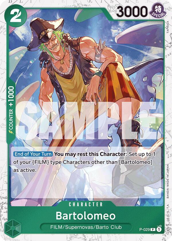 Bartolomeo (P-029) (Jolly Roger Foil) P-029 Premium Booster -The Best- One Piece