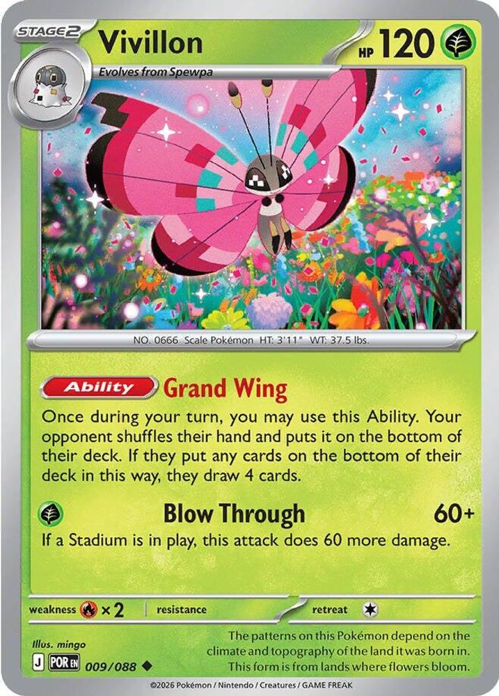 Vivillon 009/088 Perfect Order Pokemon Reverse Holo