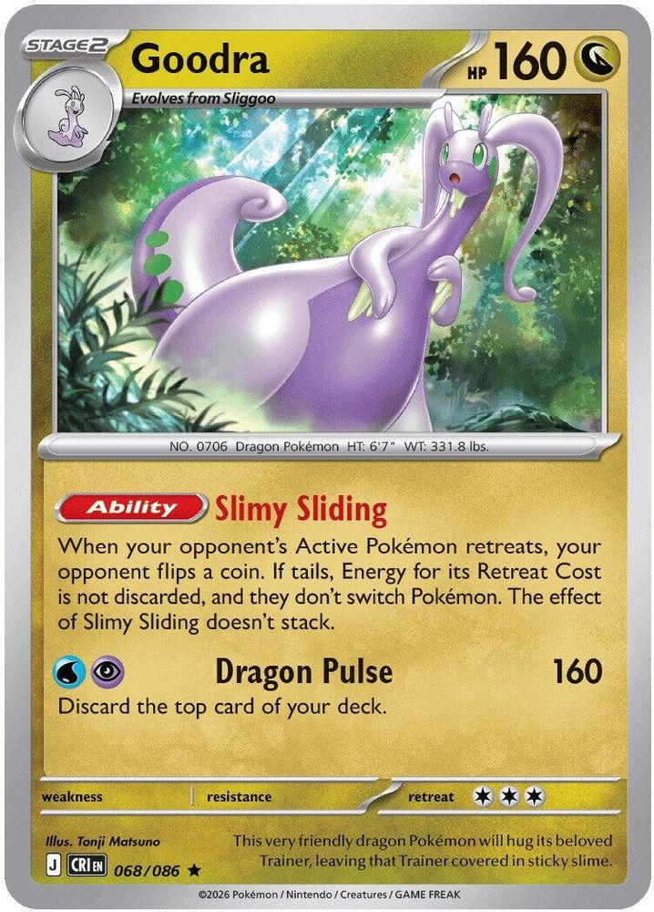 Goodra 068/086 Chaos Rising Pokemon Holo Rare NM