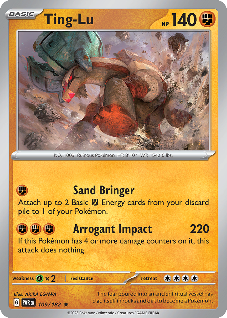 Ting-Lu 109/182 Paradox Rift Pokemon Holo Rare NM
