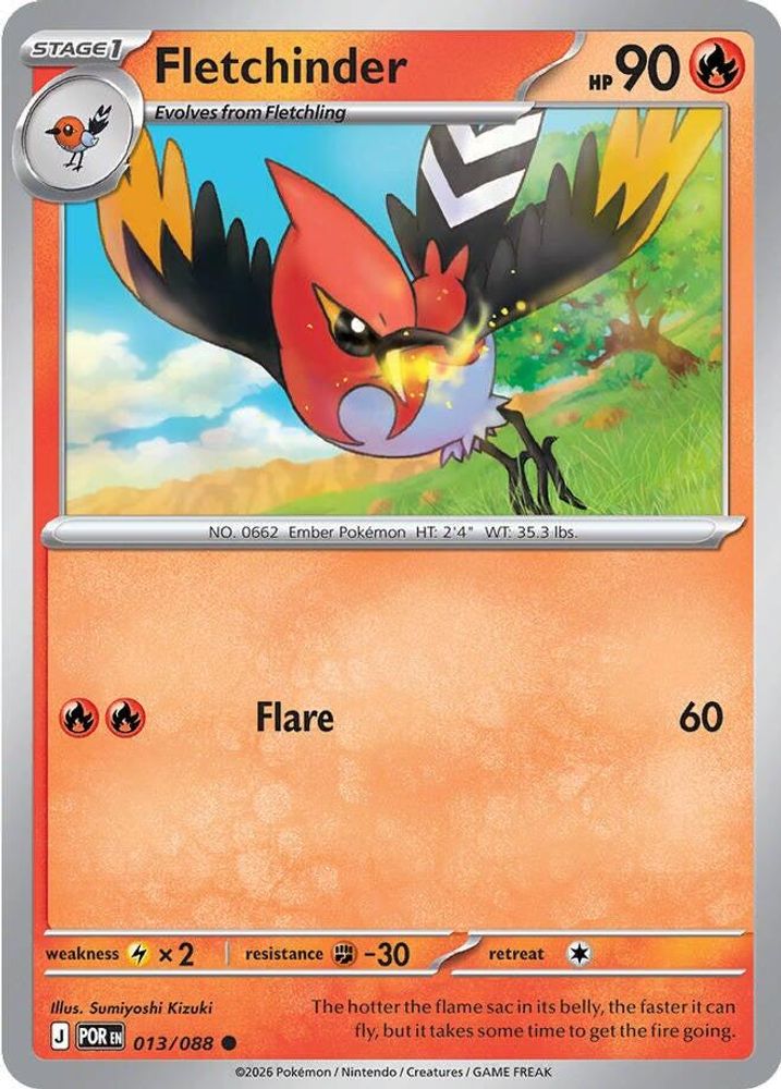 Fletchinder 013/088 Perfect Order Pokemon Reverse Holo Common NM