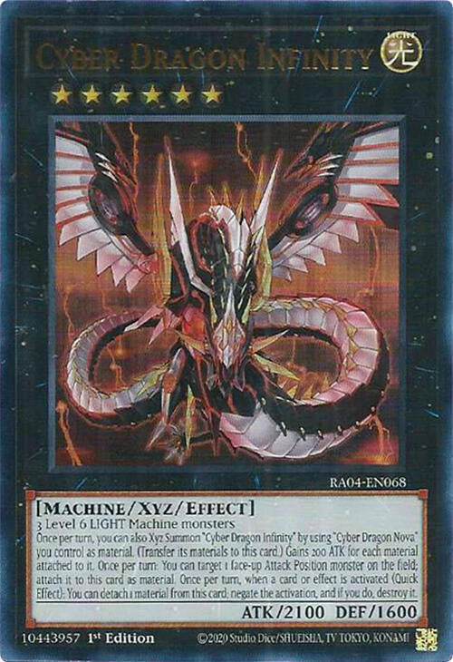 Cyber Dragon Infinity (UR) RA04-EN068 Quarter Century Stampede Yu-Gi-Oh 1st Edition NM