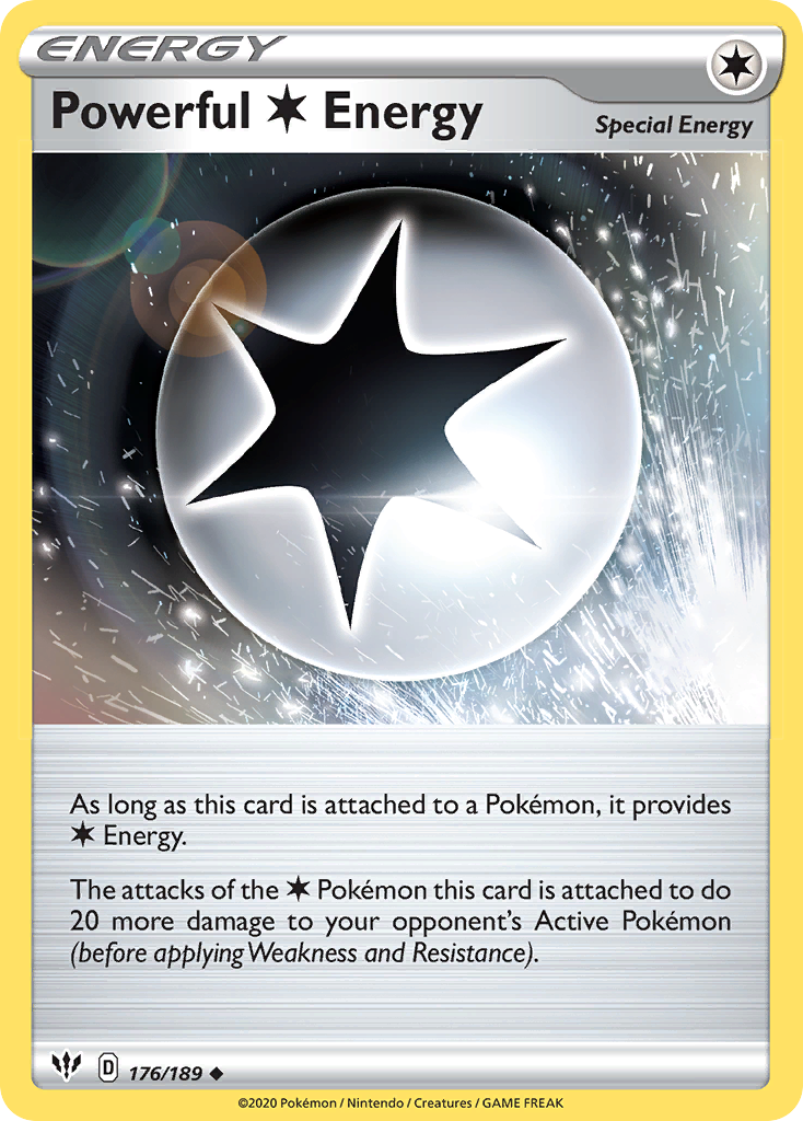 Powerful Colorless Energy 176/189 Darkness Ablaze Pokemon Reverse Holo NM