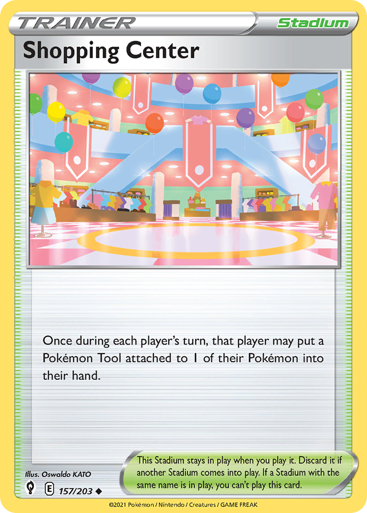 Shopping Center 157/203 Evolving Skies Pokemon Reverse Holo Uncommon NM