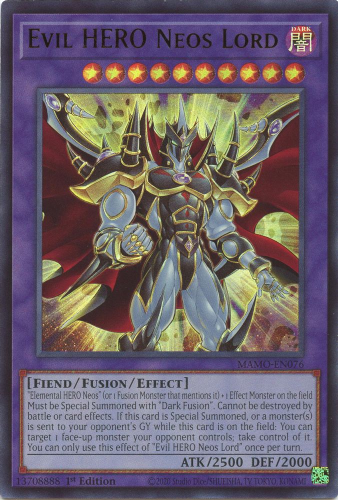 Evil HERO Neos Lord MAMO-EN076 Magnificent Monsters Yu-Gi-Oh 1st Edition NM