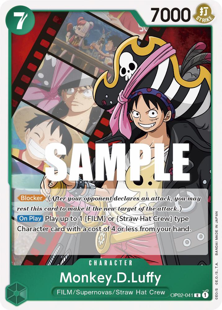 Monkey.D.Luffy (041) OP02-041 Paramount War One Piece Foil Rare