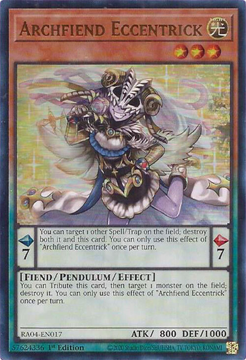Archfiend Eccentrick (UR) RA04-EN017 Quarter Century Stampede Yu-Gi-Oh 1st Edition NM