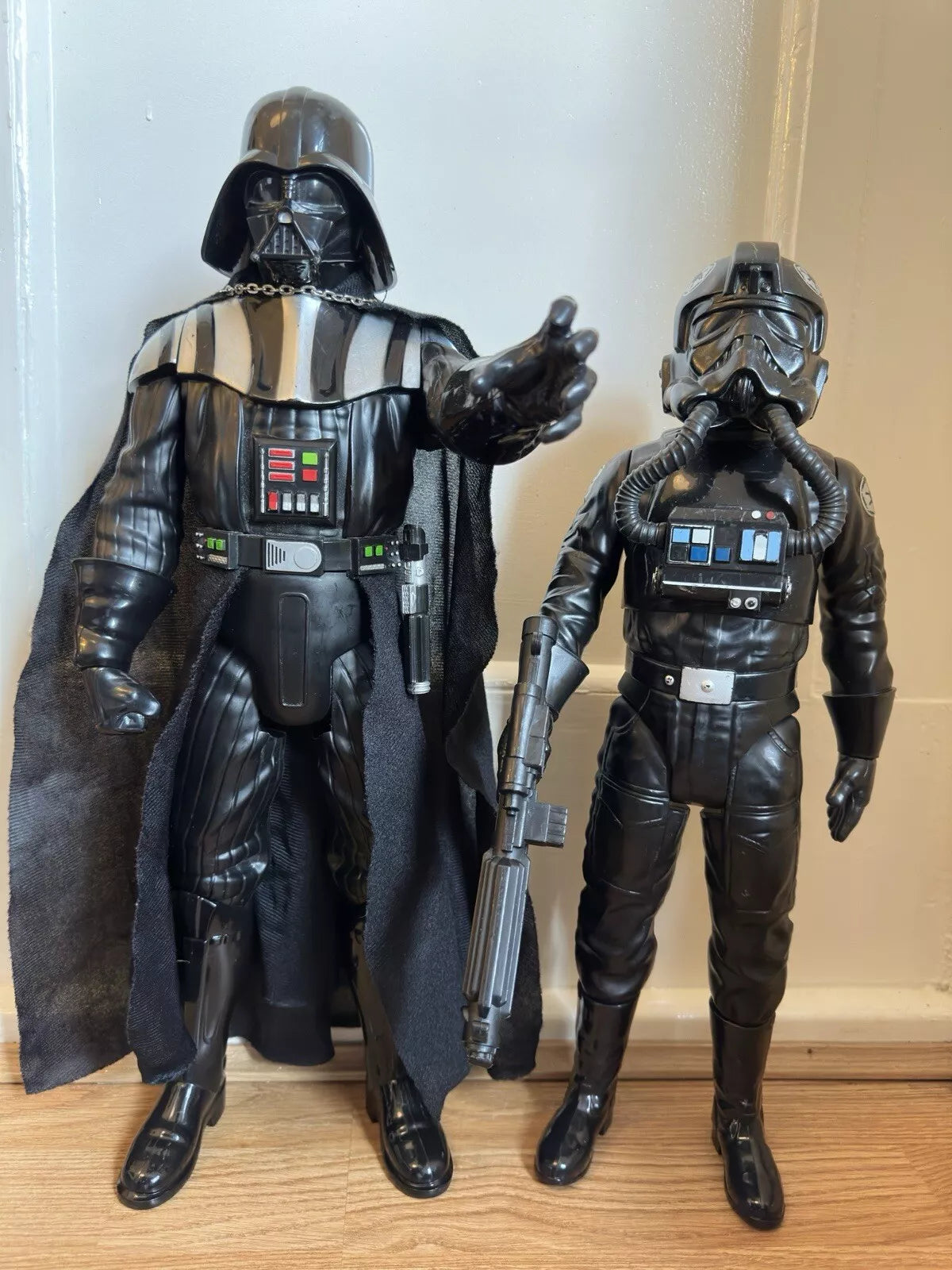 Star Wars 21" Darth Vader & 18" TIE Fighter Pilot Figures by Jakks Pacific
