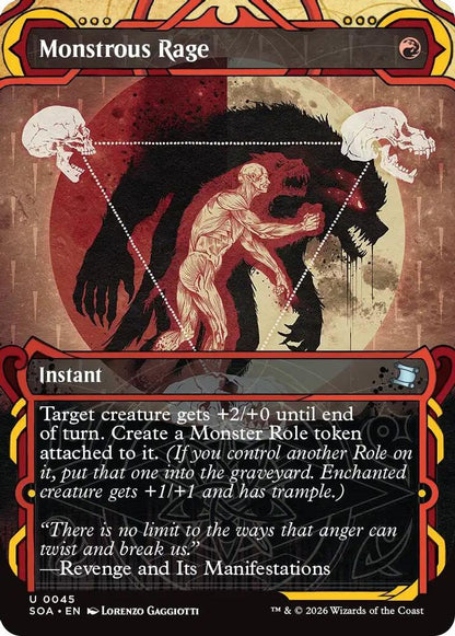 Monstrous Rage 45 Secrets of Strixhaven: Mystical Archive Magic: The Gathering
