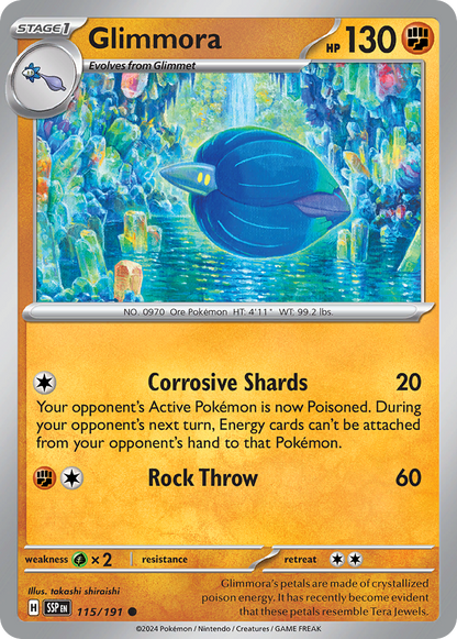 Glimmora 115/191 Surging Sparks Pokemon Reverse Holo Common NM