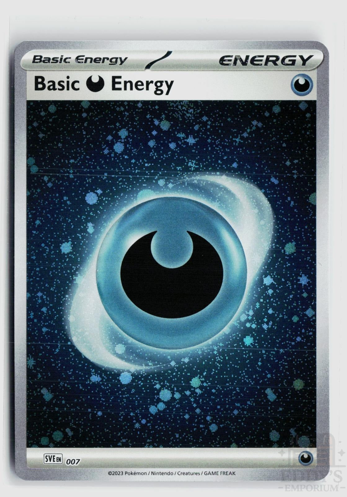 Basic Darkness Energy (Cosmos Holo) 007 SVE: Scarlet & Violet Energies Pokemon NM