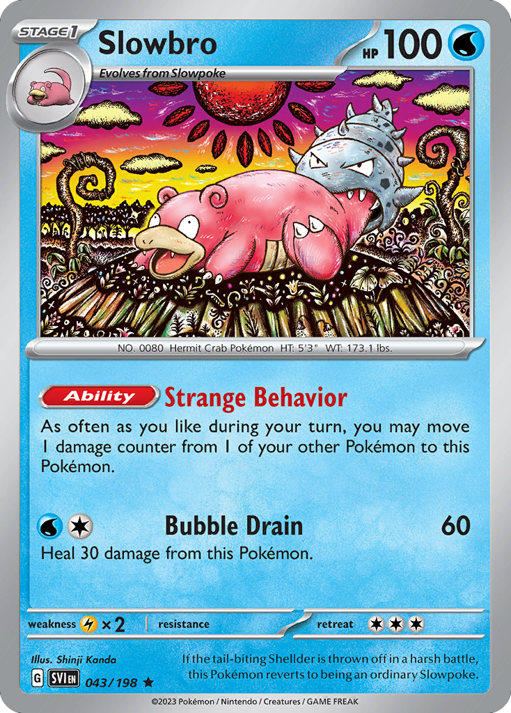 Slowbro 043/198 Scarlet & Violet Pokemon Holo Rare NM