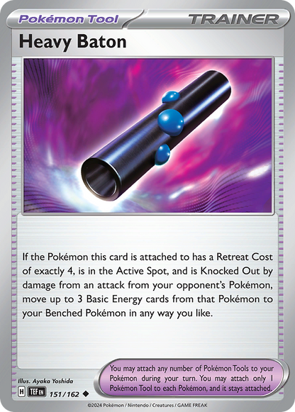 Heavy Baton 151/162 Temporal Forces Pokemon Reverse Holo Uncommon NM
