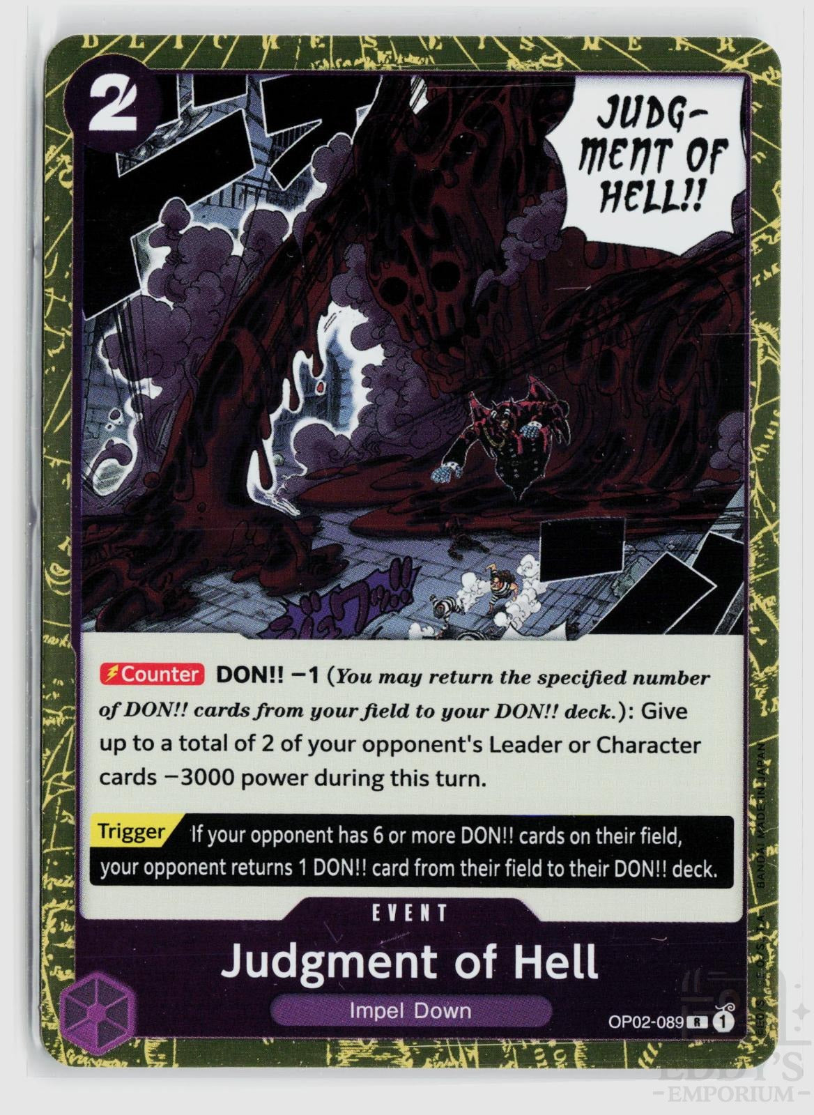 Judgment of Hell OP02-089 Paramount War One Piece Foil Rare