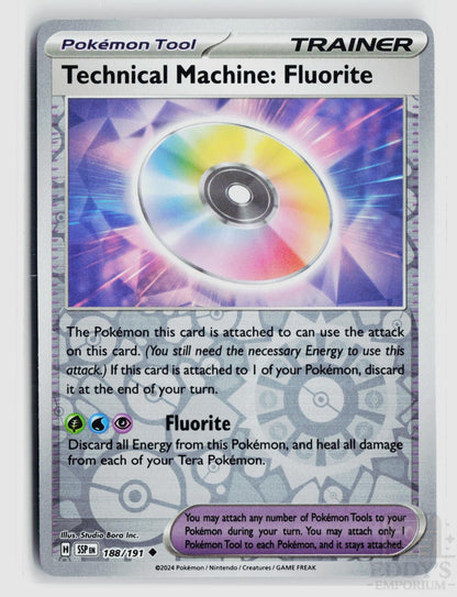 Technical Machine: Fluorite 188/191 Surging Sparks Pokemon Reverse Holo NM