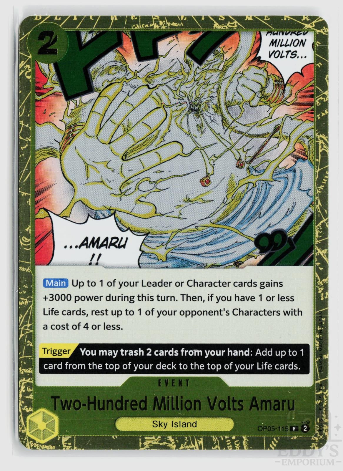 Two-Hundred Million Volts Amaru OP05-115 Awakening of the New Era One Piece Foil