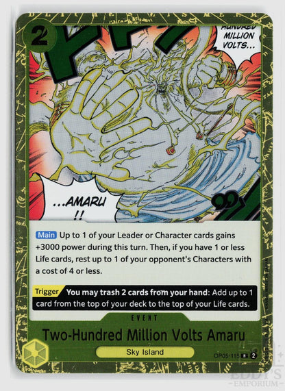 Two-Hundred Million Volts Amaru OP05-115 Awakening of the New Era One Piece Foil