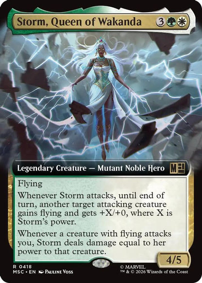 Storm, Queen of Wakanda (Extended Art) 418 Commander: Marvel Super Heroes Magic: The Gathering