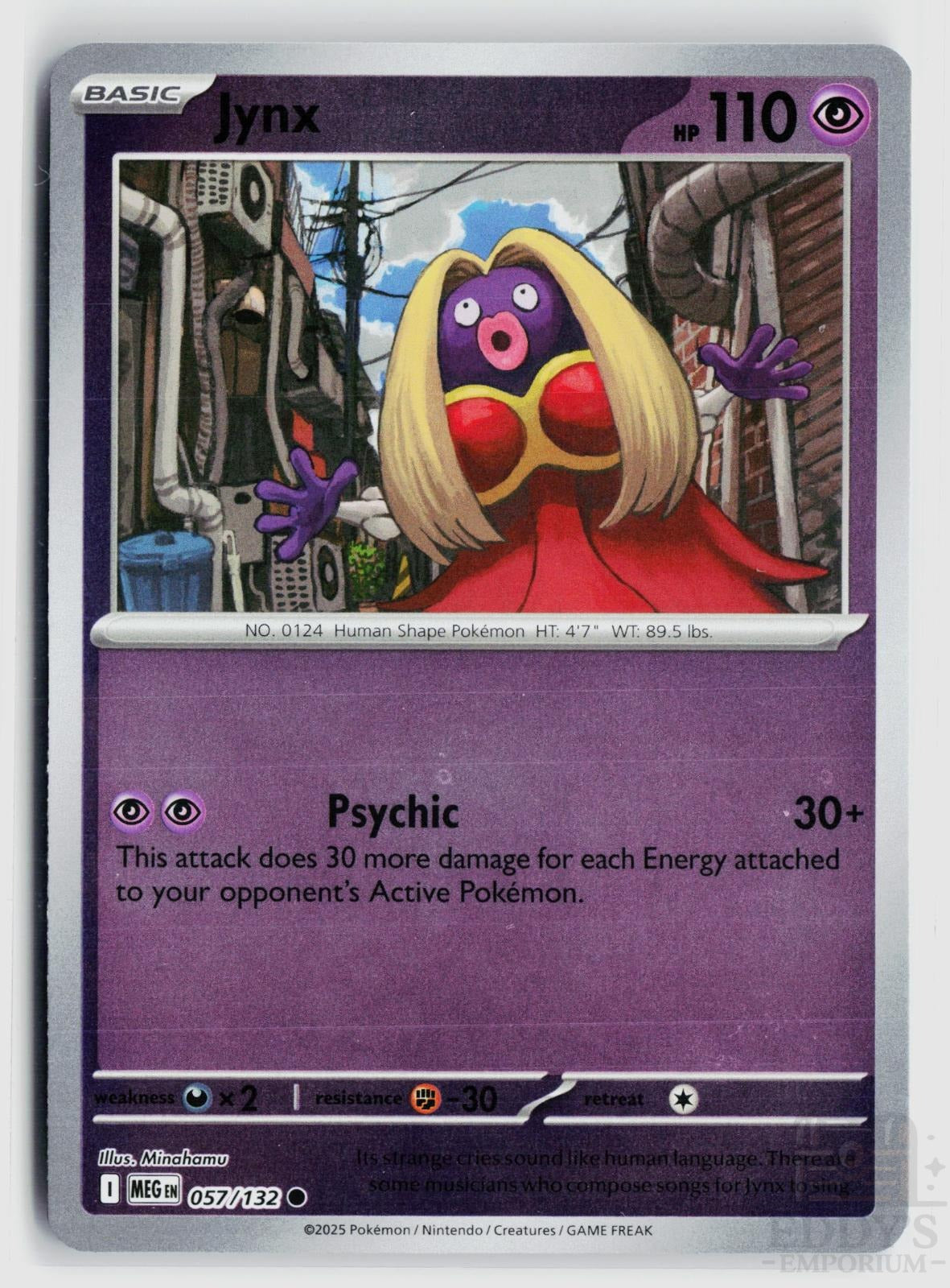 Jynx 057/132 Mega Evolution Pokemon Reverse Holo Common NM