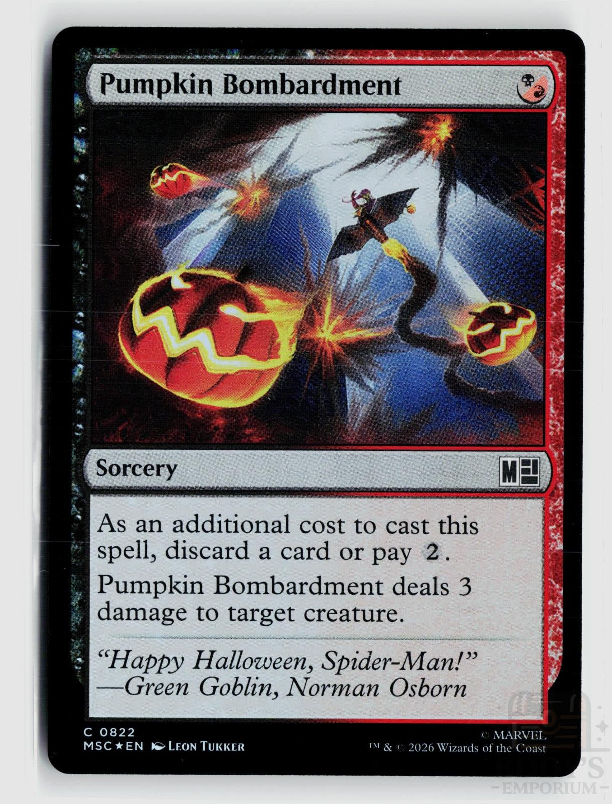 Pumpkin Bombardment 822 Commander: Marvel Super Heroes Magic: The Gathering Foil
