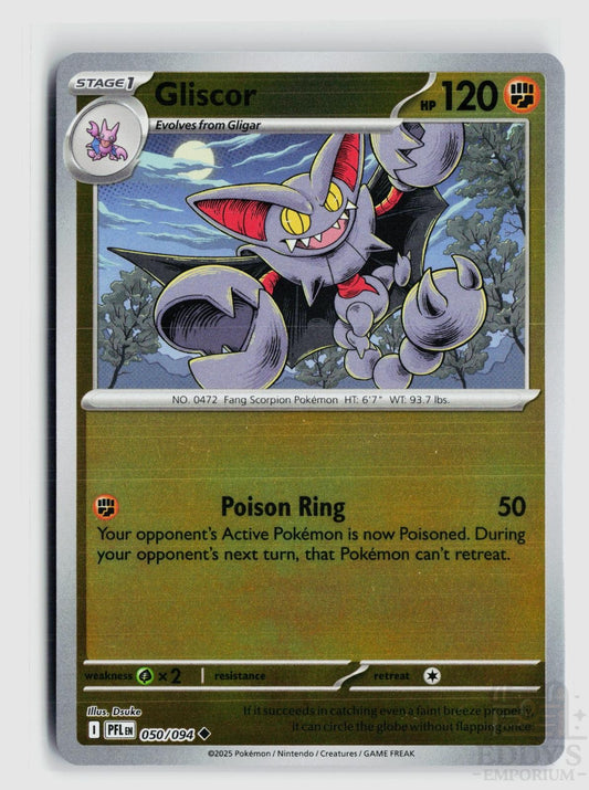 Gliscor 050/094 Phantasmal Flames Pokemon Reverse Holo