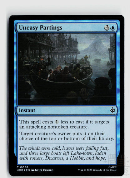 Uneasy Partings 58 The Hobbit Magic: The Gathering Foil Common