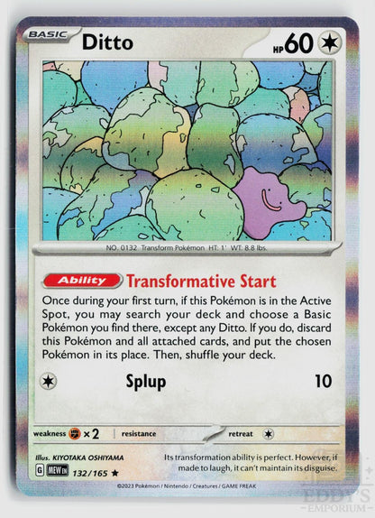 Ditto 132/165 151 Pokemon Holo Rare NM