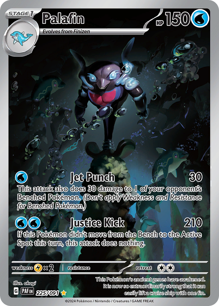 Palafin 225/091 Paldean Fates Pokemon Holo Illustration Rare