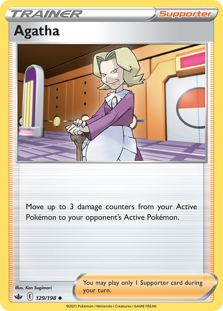 Agatha 129/198 Chilling Reign Pokemon Reverse Holo