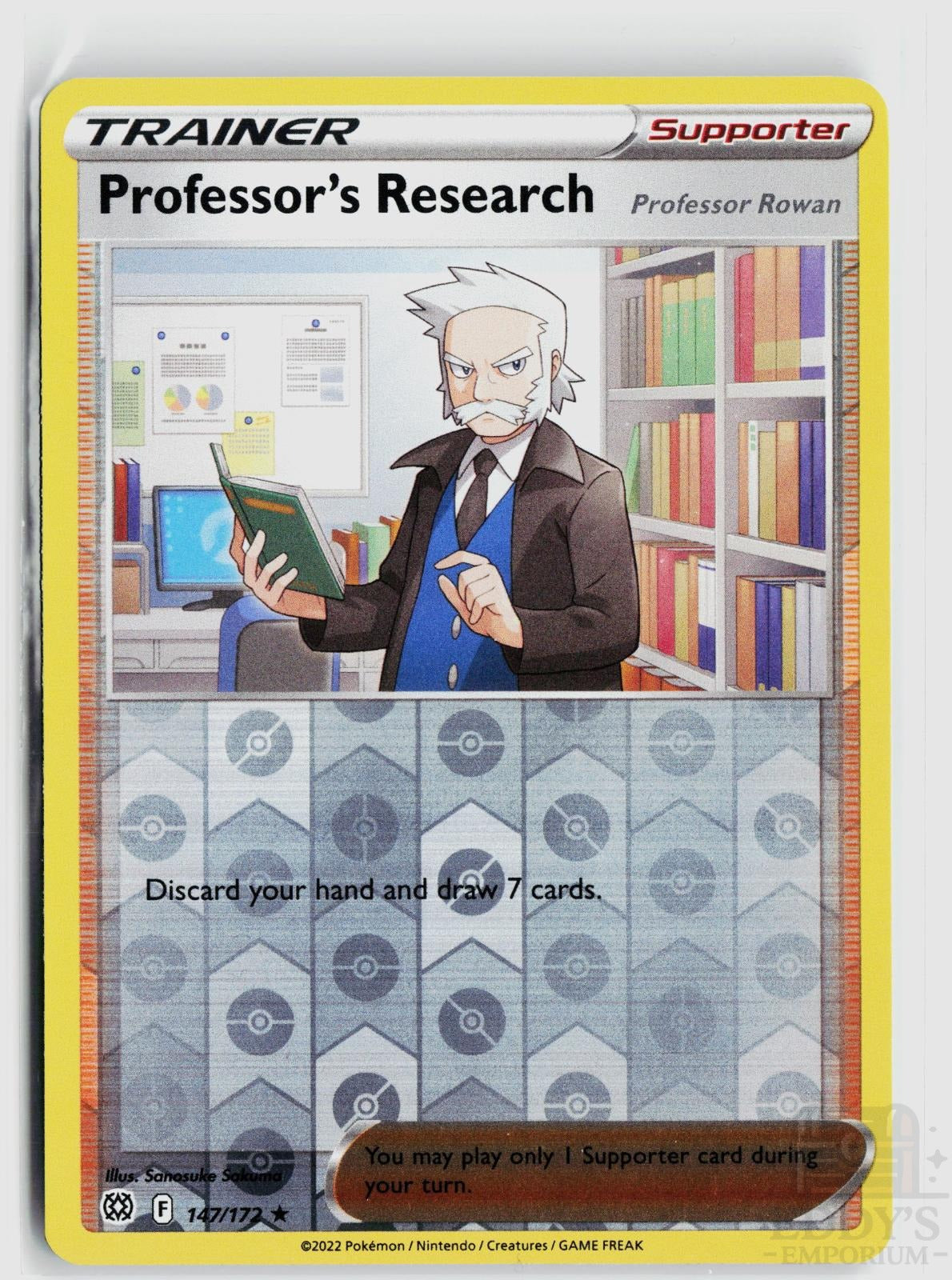 Professor's Research 147/172 Brilliant Stars Pokemon Reverse Holo Rare NM