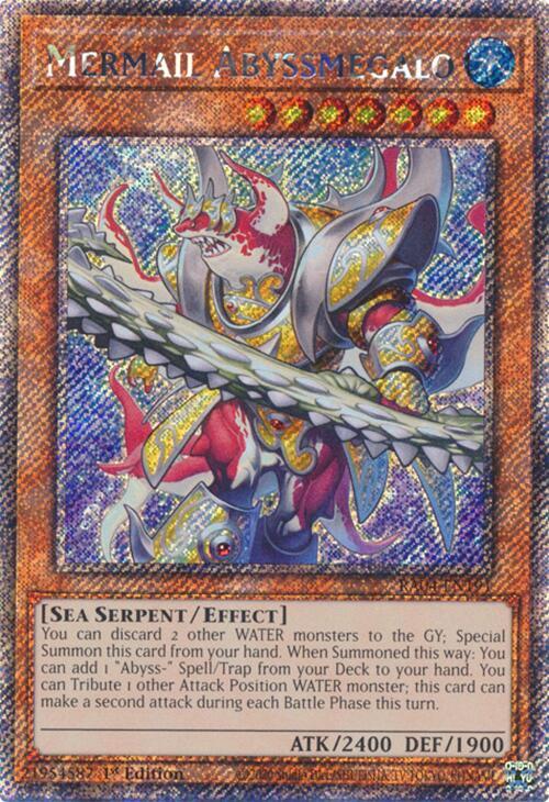 Mermail Abyssmegalo (Platinum Secret Rare) RA04-EN191 Quarter Century Stampede Yu-Gi-Oh 1st Edition NM