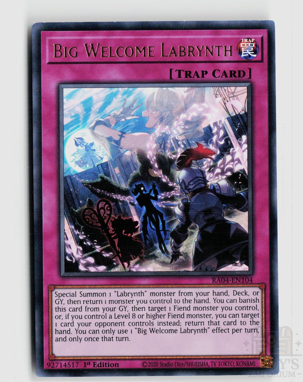 Big Welcome Labrynth (UR) RA04-EN104 Quarter Century Stampede Yu-Gi-Oh 1st Edition NM