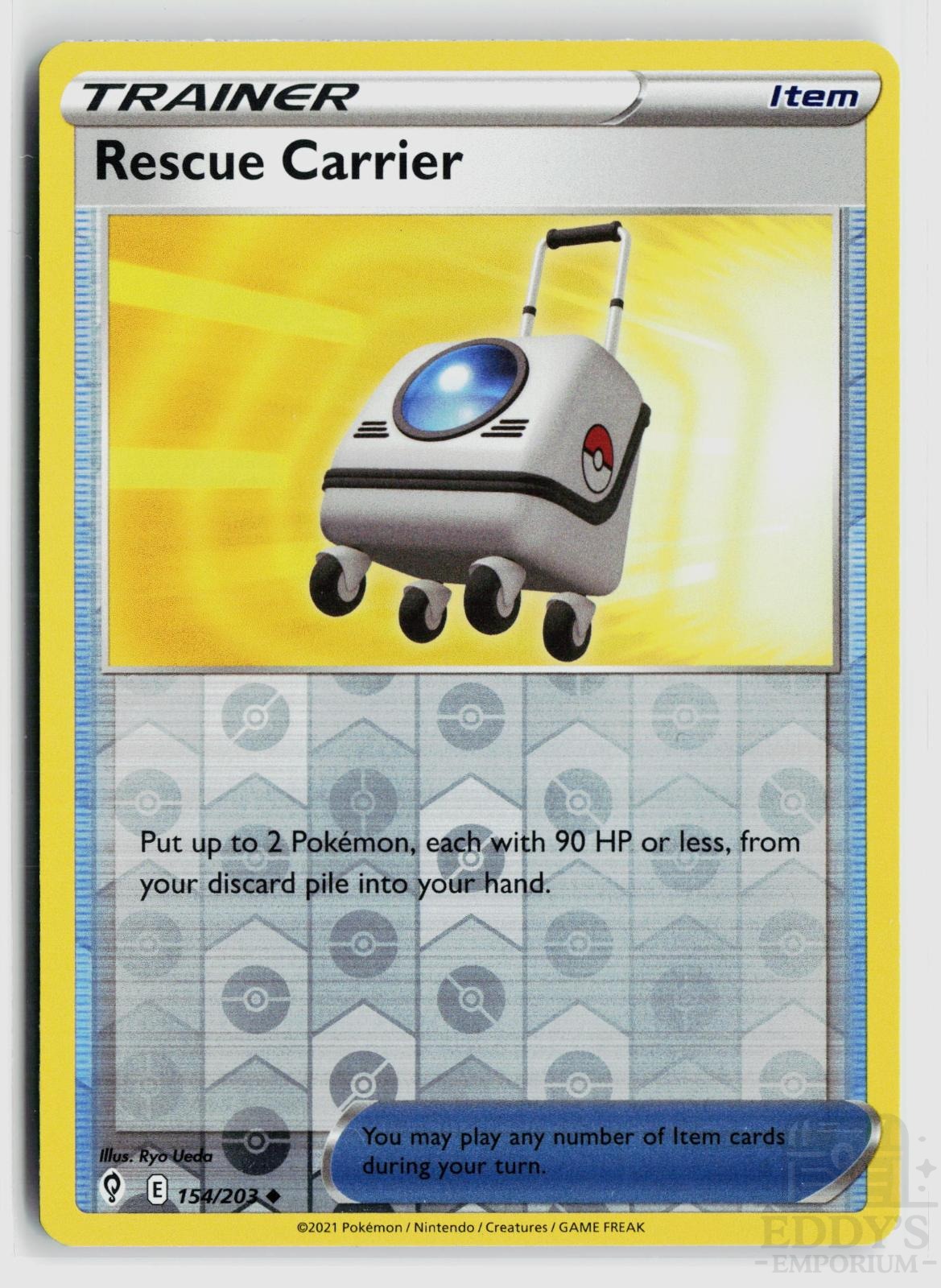 Rescue Carrier 154/203 Evolving Skies Pokemon Reverse Holo Uncommon NM