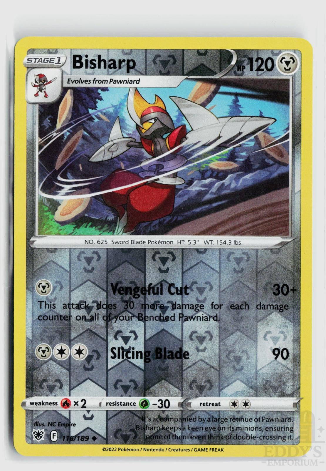 Bisharp 116/189 Astral Radiance Pokemon Reverse Holo Uncommon NM