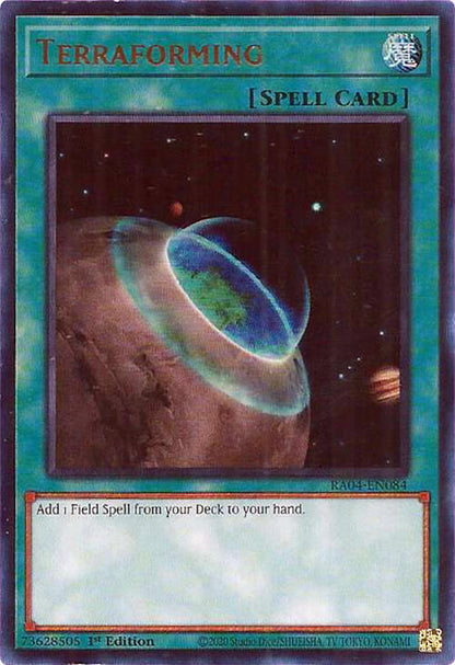 Terraforming (UR) RA04-EN084 Quarter Century Stampede Yu-Gi-Oh 1st Edition NM