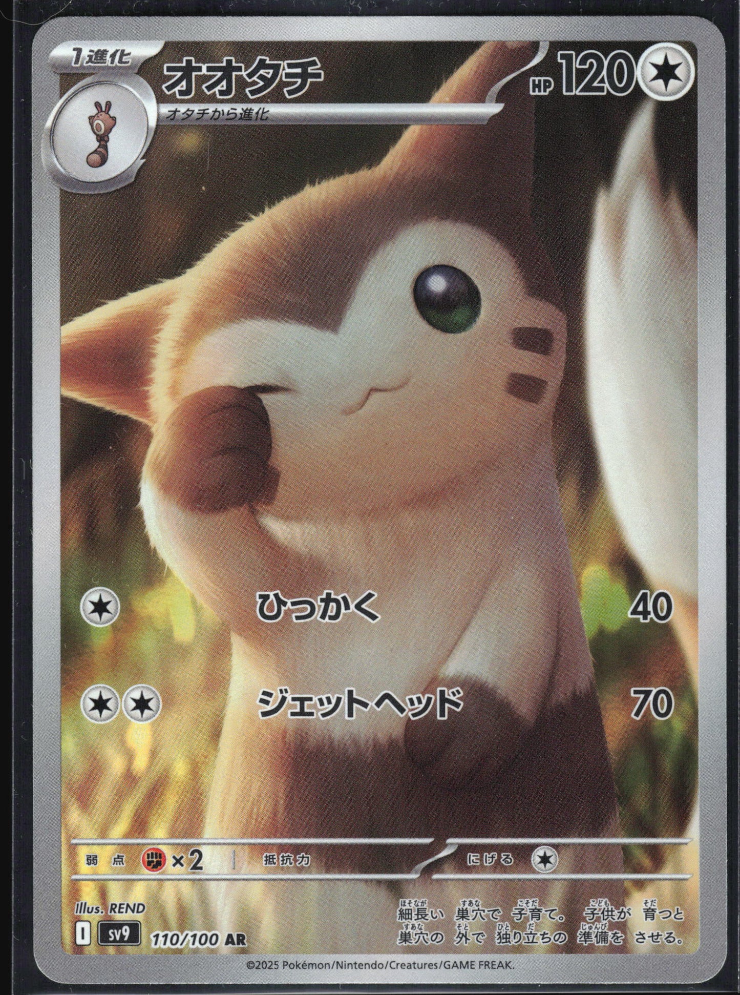 Furret 110/100 Battle Partners Pokemon Japanese Holo Art Rare